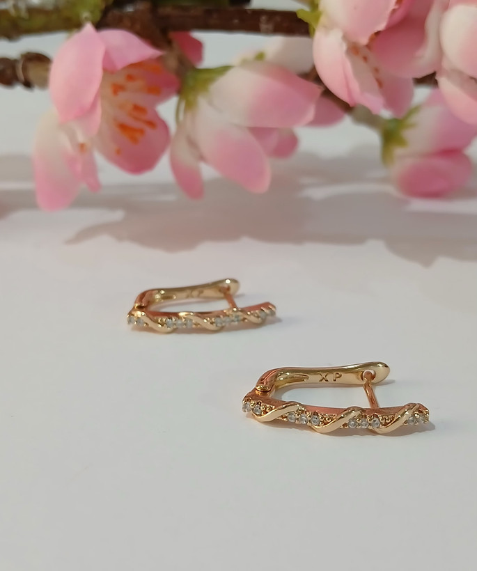 گوشواره ژوپینگ نگین دار