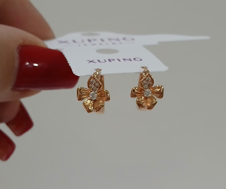 گوشواره طرح گل ژوپینگ