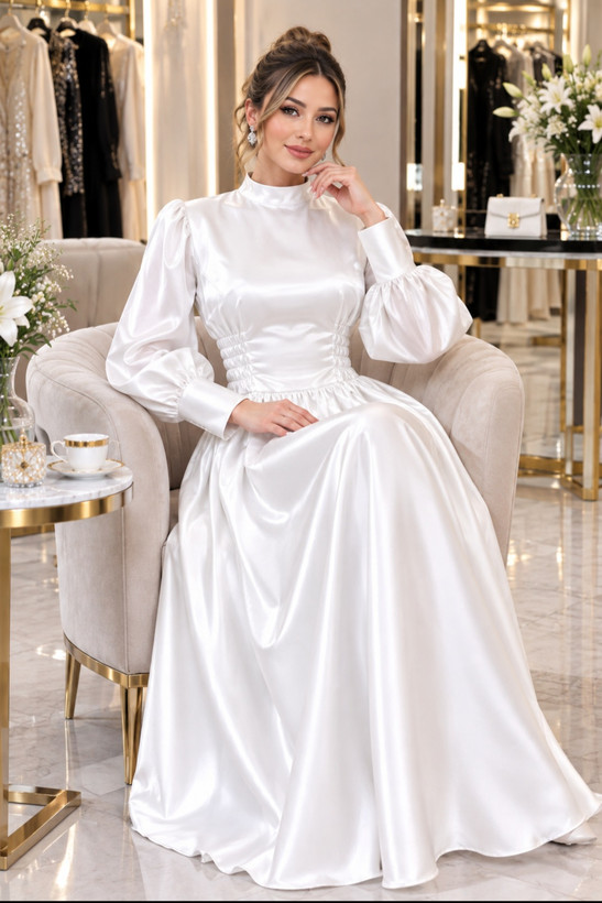 لباس مجلسی زنانه، پیراهن مجلسی ساتن